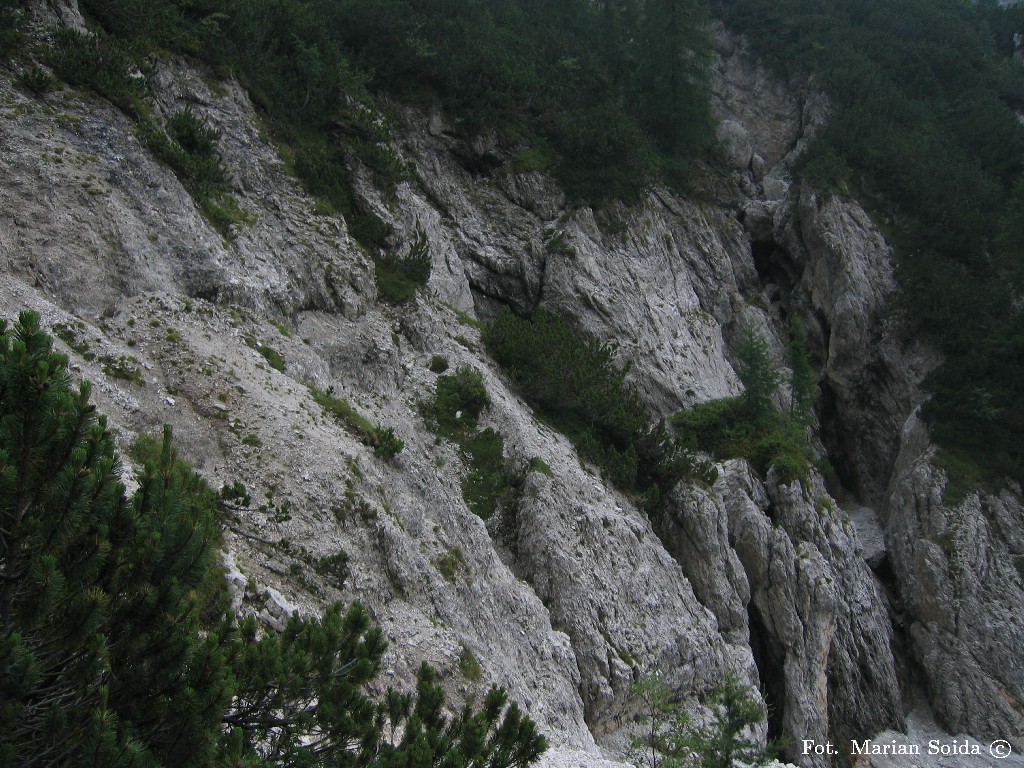 Dolina potoku przy szlaku z P.dell Arco