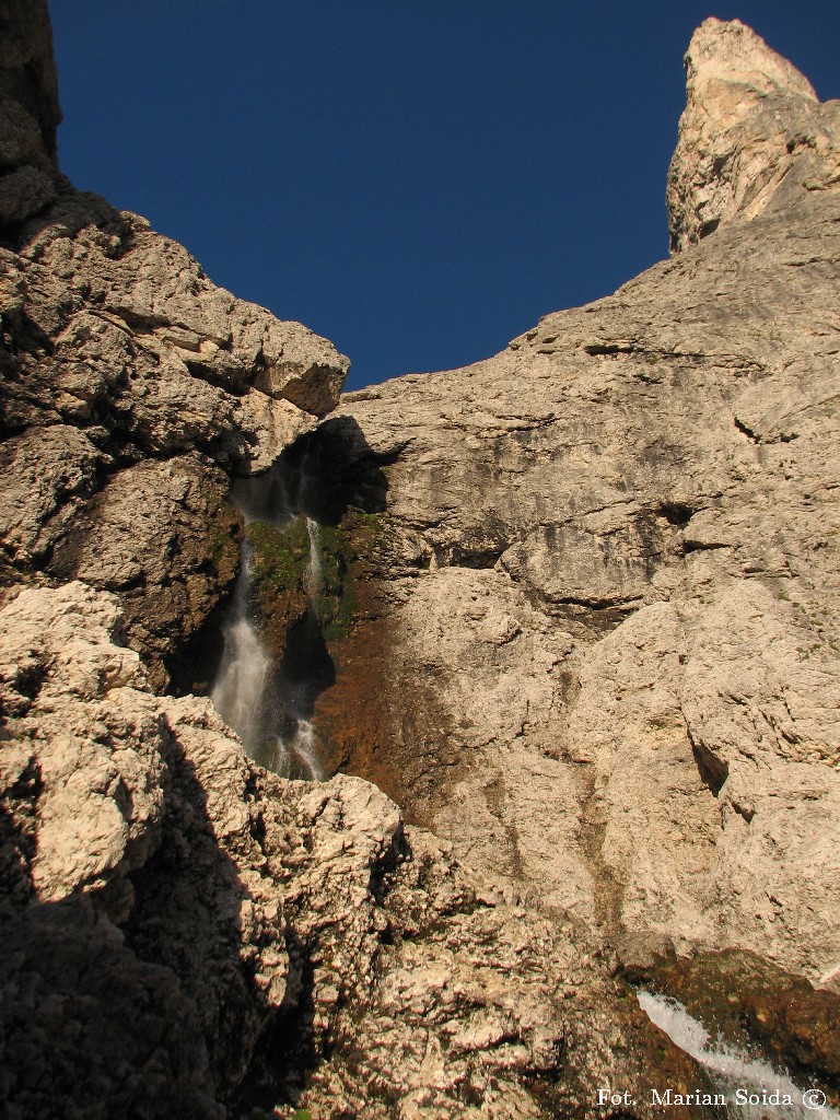 Wodospad obok ferraty Tridentina