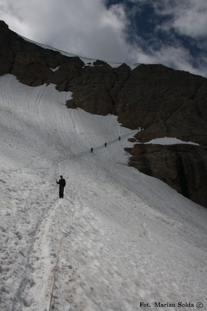 Zejście lodowcem Marmolada