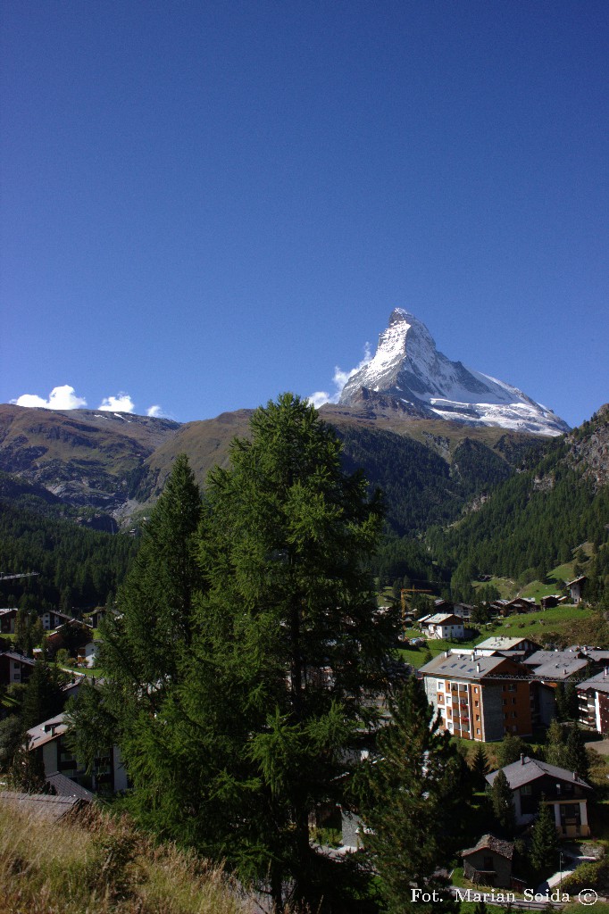 Matterhorn z kolejki na Gornergrat