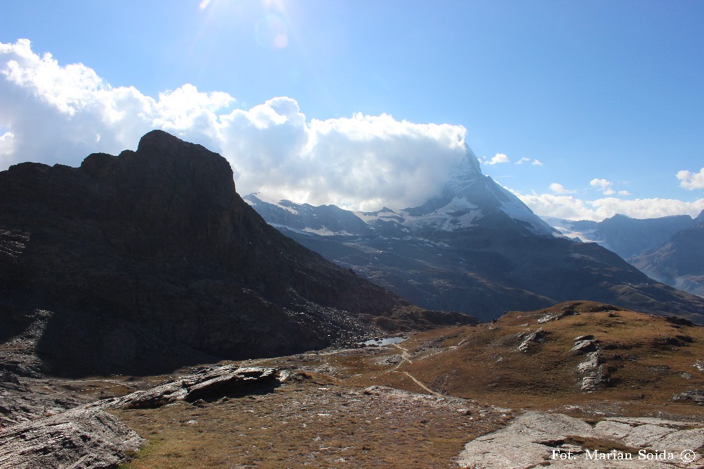 Panorama z Rotenboden - Riffelhorn, Matterhorn