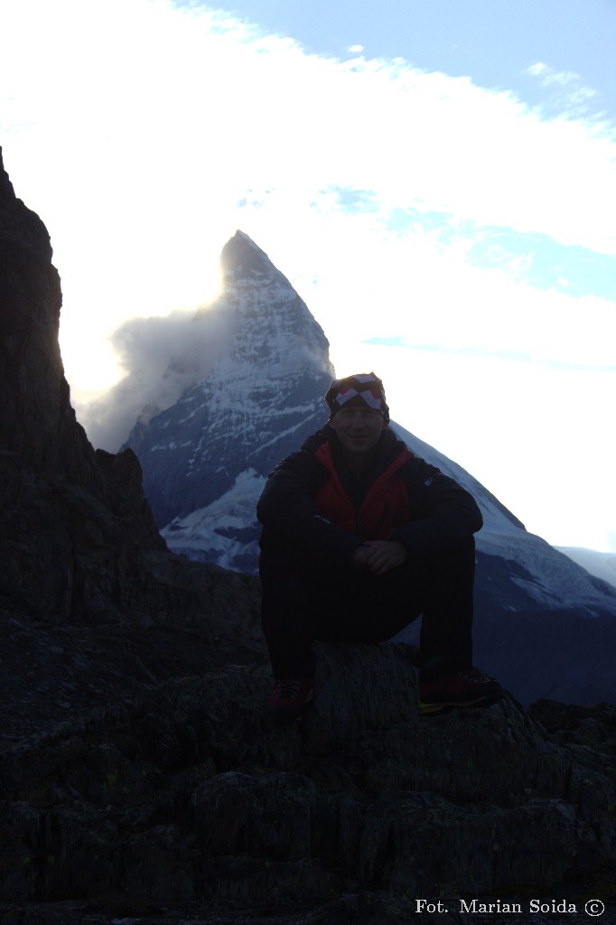 Portret Rafała z Matterhornem