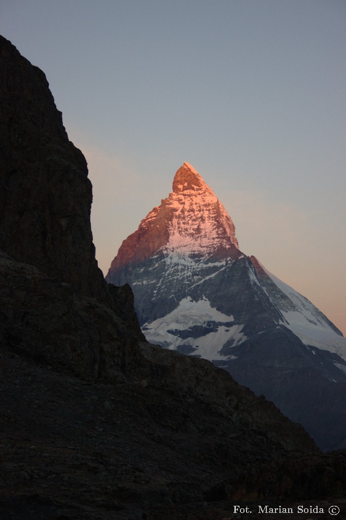 Matterhorn po wschodzie Słońca