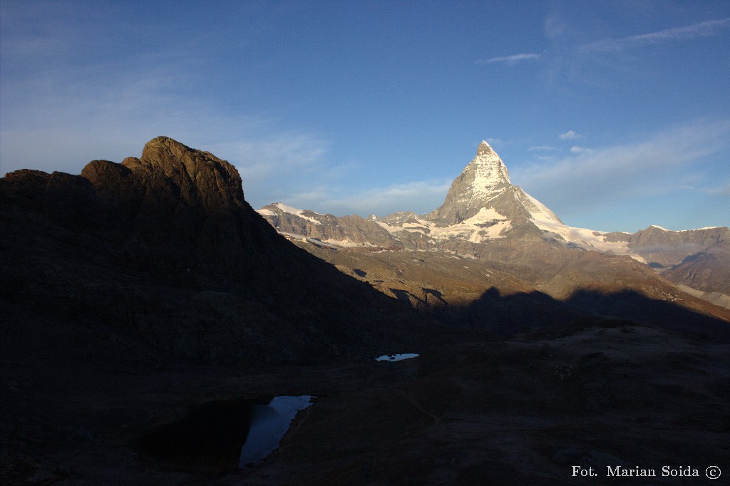 Riffelhorn i Matterhorn z Rotenboden