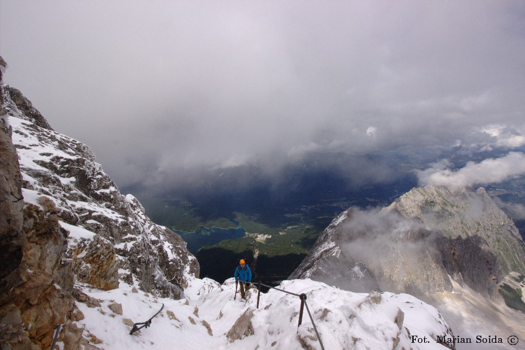 Grań pod szczytem Zugspitze