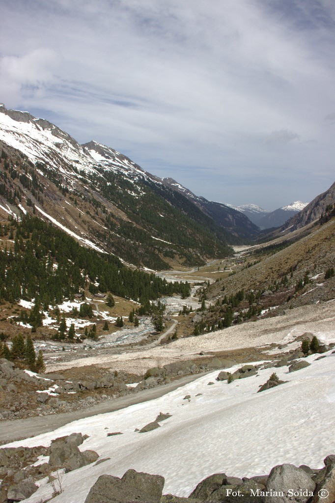 Dolina Obersulzbach z podejścia przez Klamml