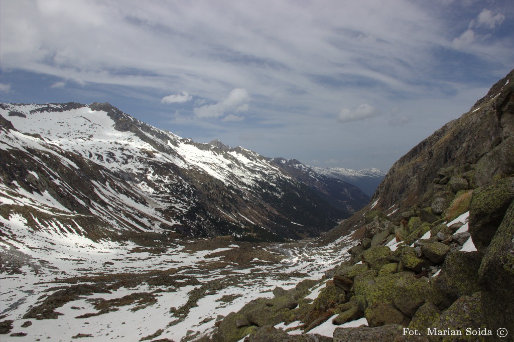 Dolina Obersulzbach z podejścia przez Klamml