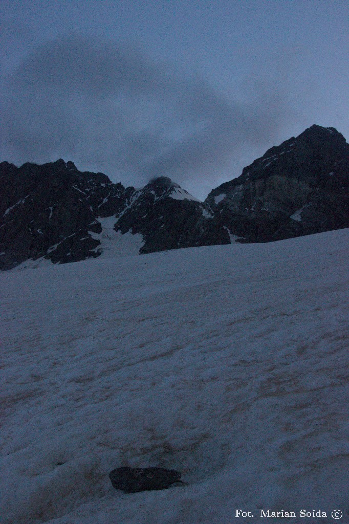 Monte Scerscen, Piz Bernina, Crast Agüzza z lodowca Scerscen