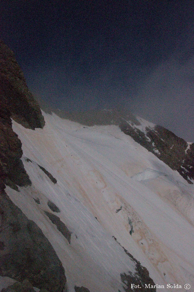 Piz Bernina z grani pod La Spedla