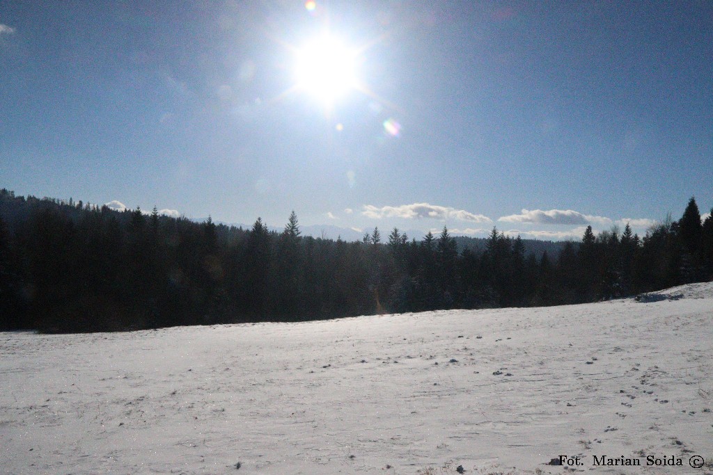 Majaczące Tatry z Polany Pudziska
