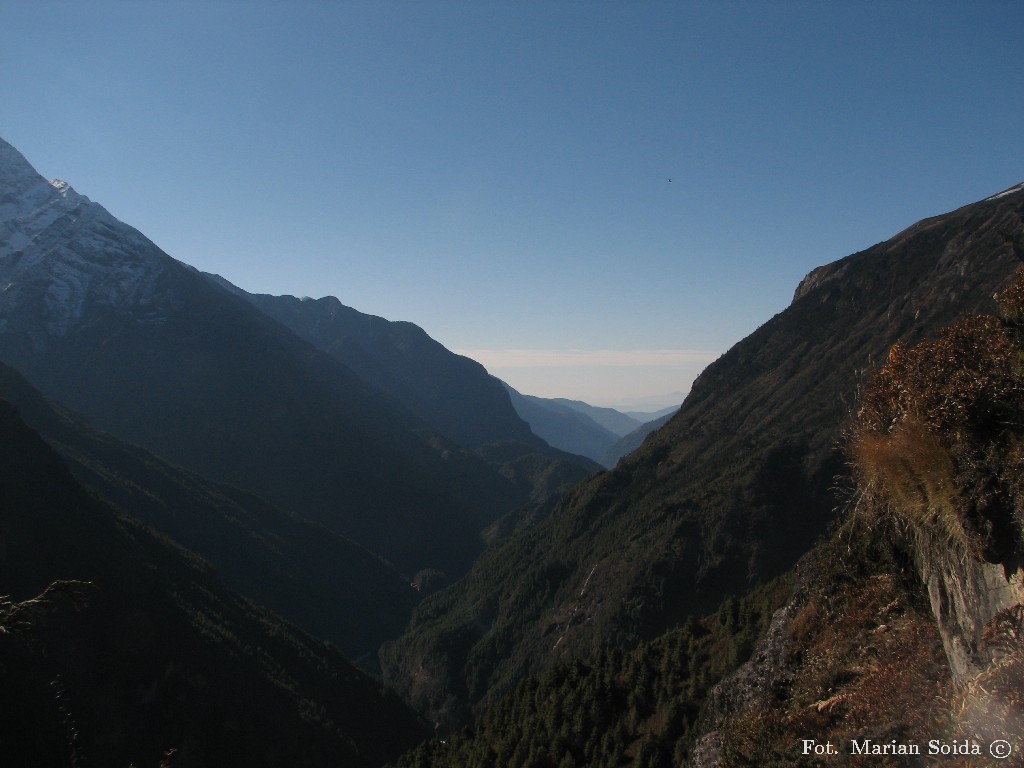 Dolina Dudh Koshi z nad Namche