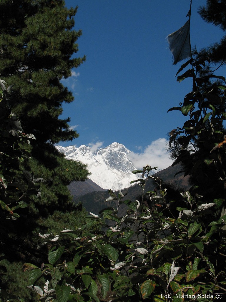 Mt. Everest z podejścia do Namche
