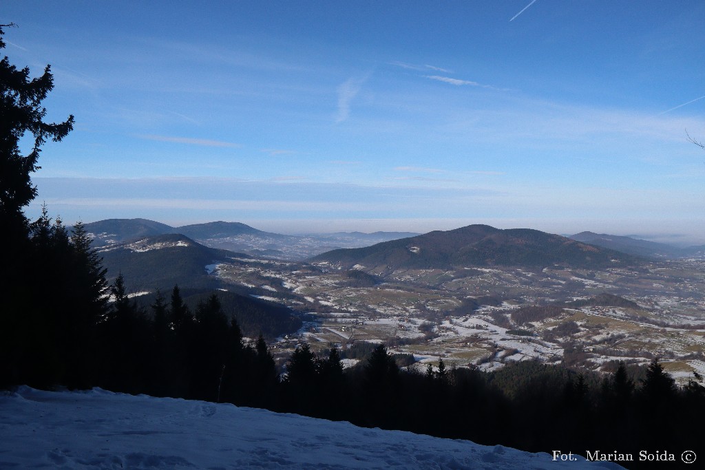 Widok z polany pod szczytem