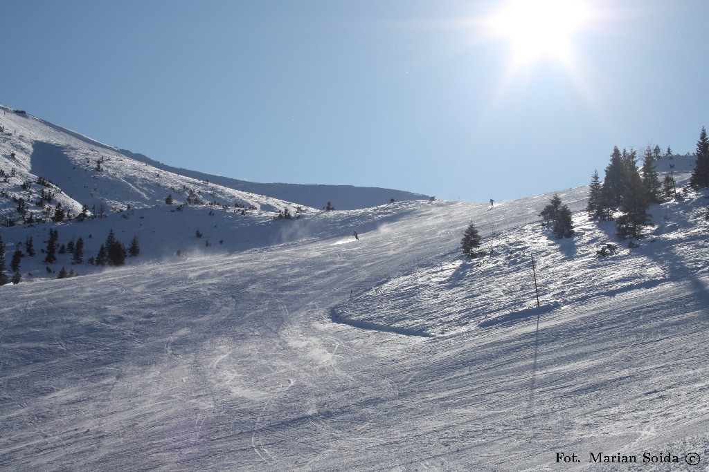 Trasa narciarska w Dolinie Goryczkowej