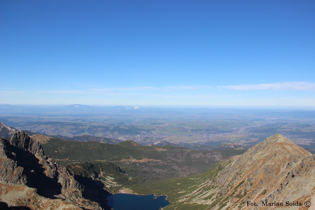 Panorama z Koziego Wierchu - Kościelec, Dolina Gąsienicowa, Żółta Turnia