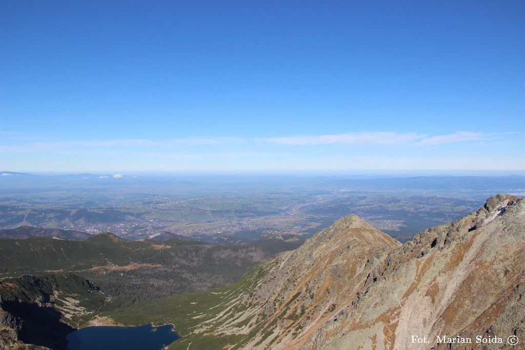 Panorama z Koziego Wierchu - Dolina Gąsienicowa, Żółta Turnia