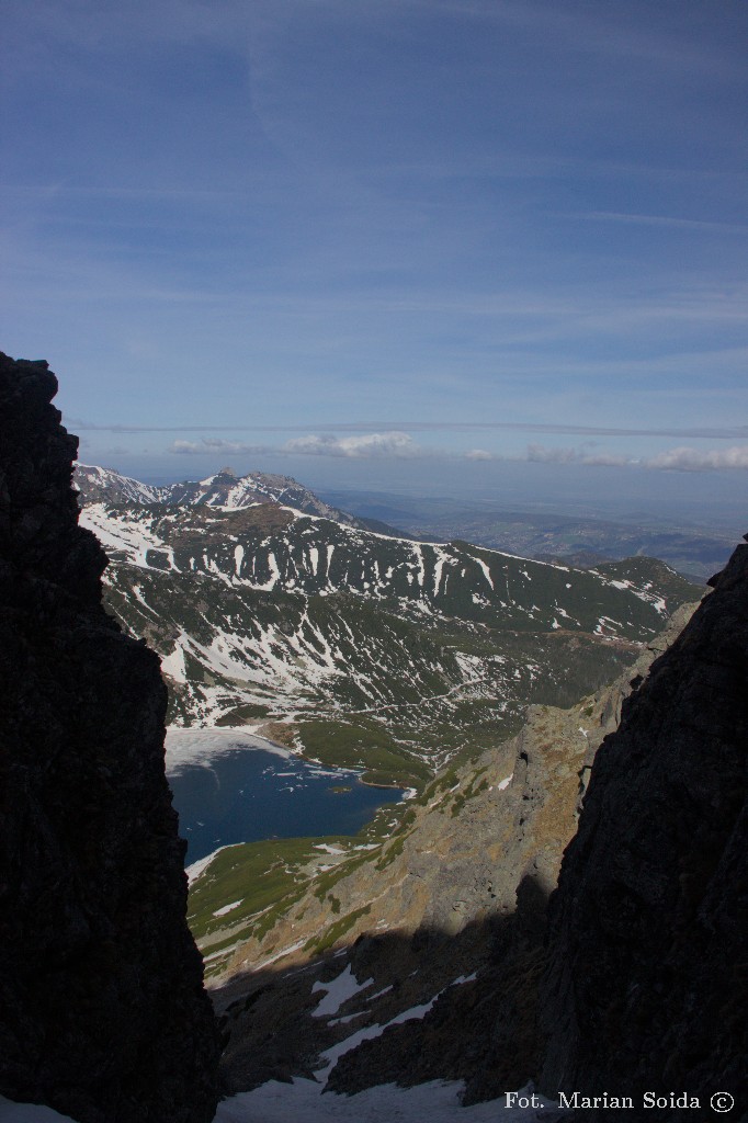 Widok za siebie na Giewont