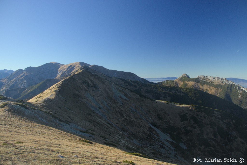 Czerwone Wierchy, Giewont spod Kasprowego Wierchu