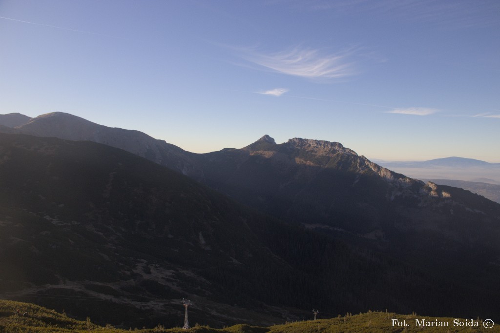 Czerwone Wierchy, Giewont spod Kasprowego Wierchu