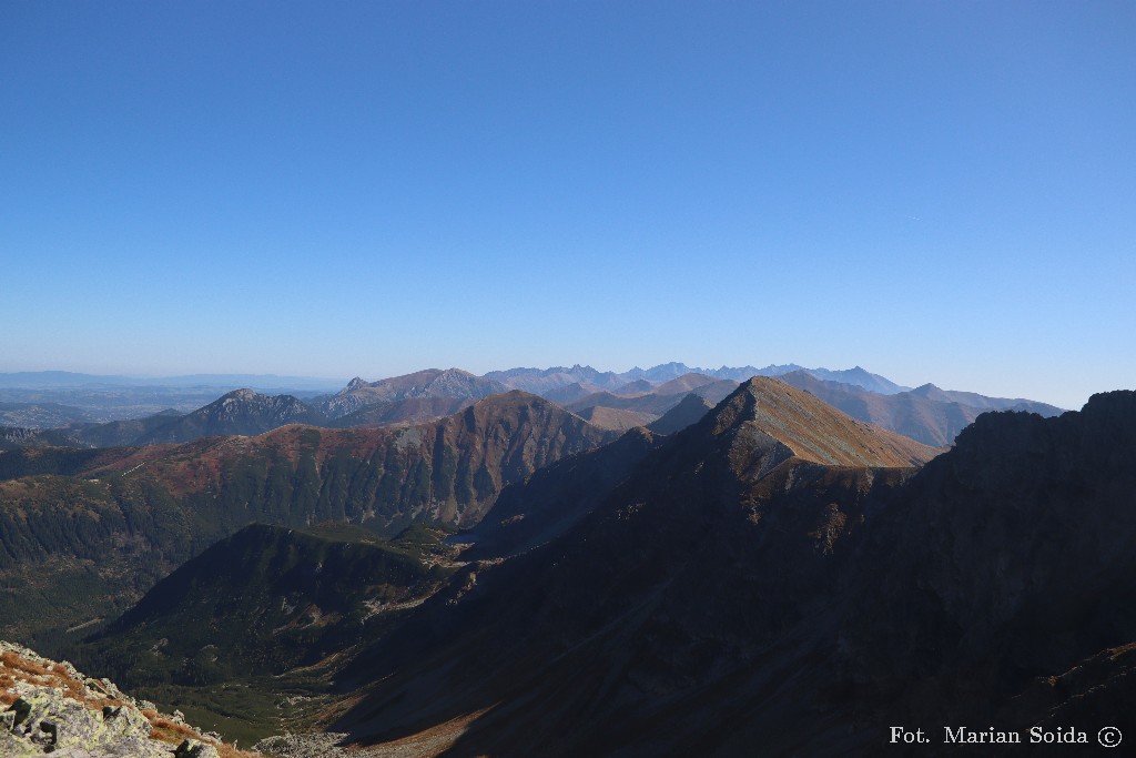 Widok Wysokie Tatry z Pachoła