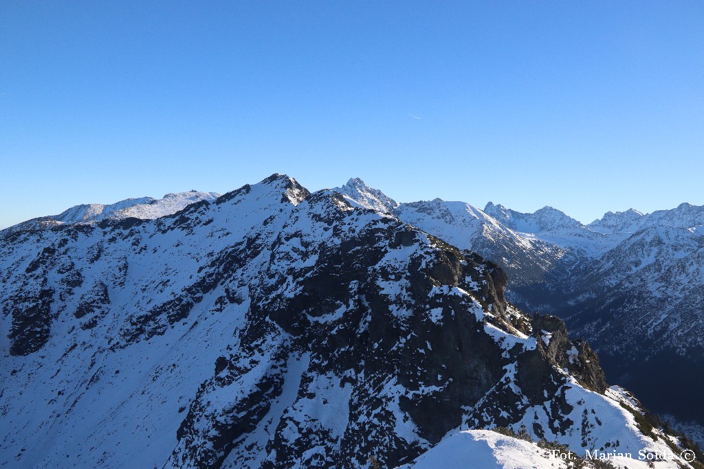 Goryczkowa Czuba i Wysokie Tatry z Kondrackiej Czuby