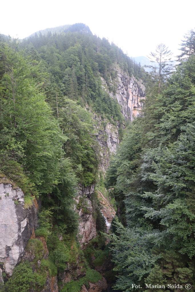 Widok z mostku w dół
