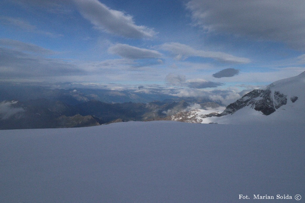 Widok w kierunku Mont Blanc