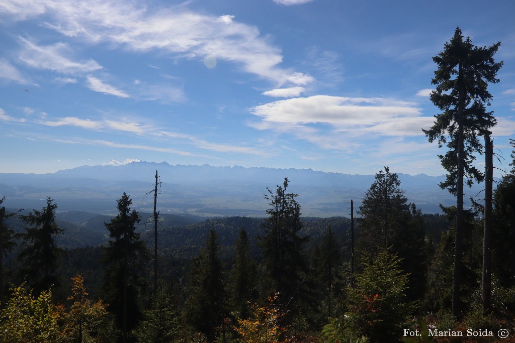 Prawie całe Tatry z zejścia do schroniska