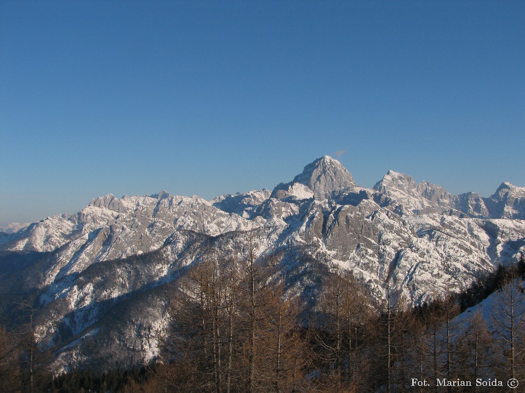 Mangrat i reszta Alp Julijskich z Monte Prasnig