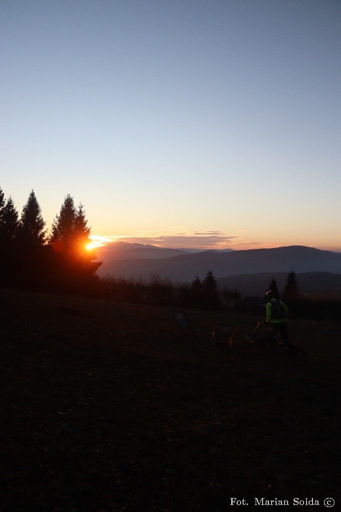 Zachód słonca na Kudłaczach