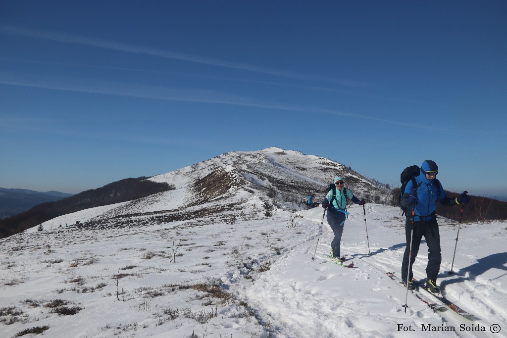 Za Przełęczą Orłowicza - widok w tył na Smerek