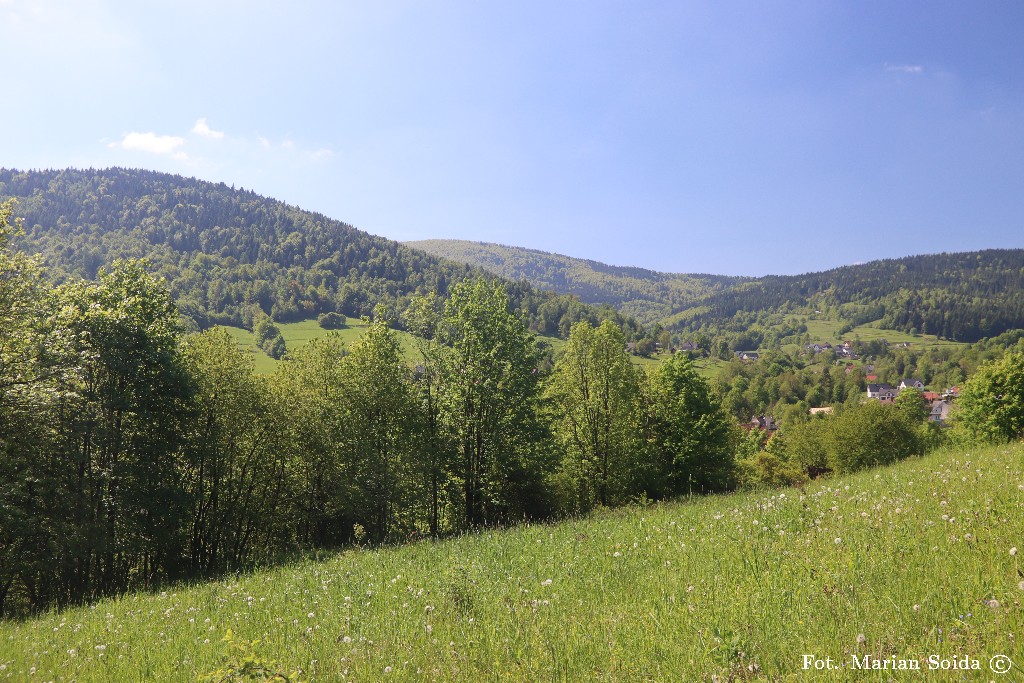 Przedpołudnie nad Półrzeczkami - widok w stronę Jasienia