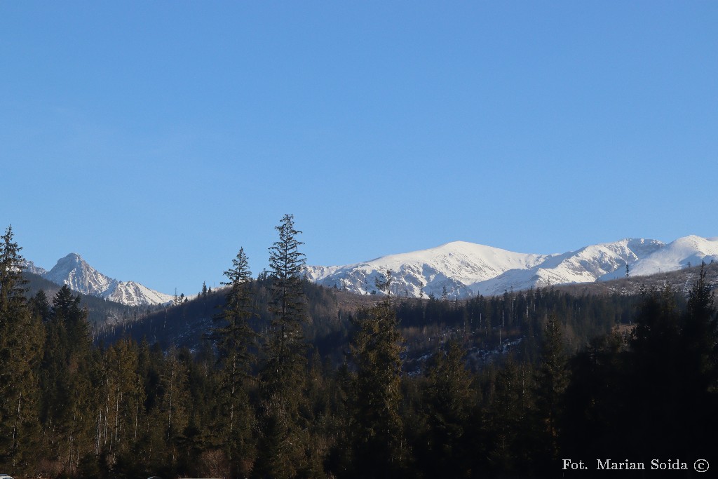 Giewont, Czerwone Wierchy z Siwej Polany