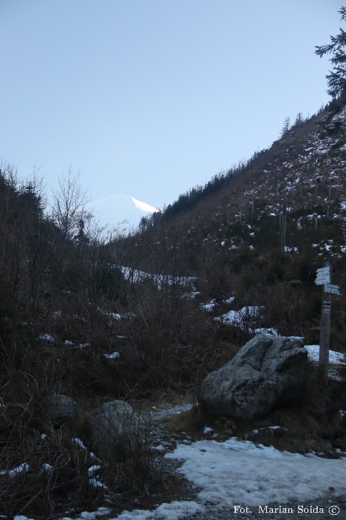 Starorobociański Wierch z wylotu Doliny Starorobociańskiej