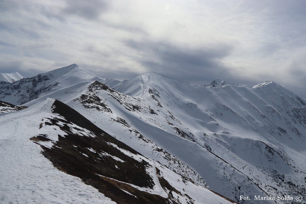 Starorobociański, Kończysty, Jarząbczy Wierch z Trzydniowiańskiego Wierchu